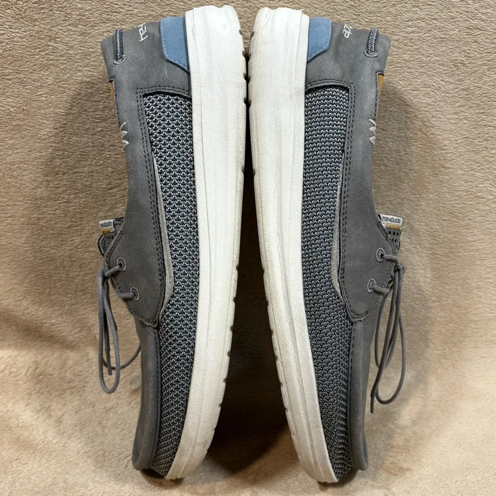 Hey Dude Welsh Grip Steel Gray Mens Size 12 Slip Ons‎ Shoes Sneakers